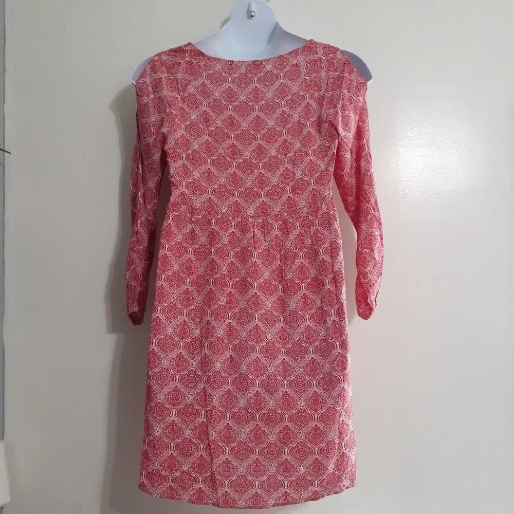 Ellos Red Floral Lightweight Dress 10 or 12 NWT - Picture 2 of 10